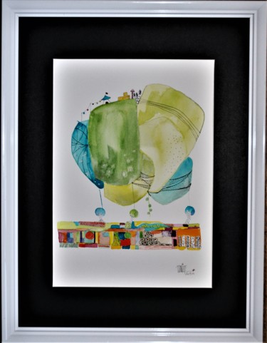 Painting titled "Rêve 8" by Marierf, Original Artwork, Watercolor