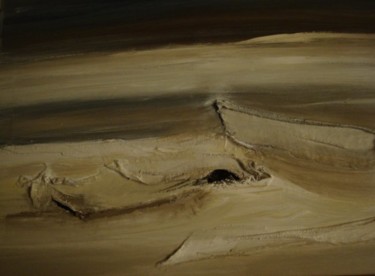 Peinture intitulée "Sous le sable" par Marierf, Œuvre d'art originale, Huile