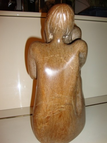 Sculpture titled "Douceur de dos" by Marierf, Original Artwork, Stone