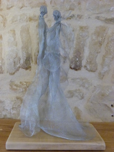 Sculpture intitulée "La valse" par Marierf, Œuvre d'art originale, Métaux
