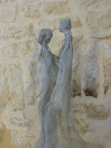 Sculpture intitulée "La rencontre" par Marierf, Œuvre d'art originale, Métaux