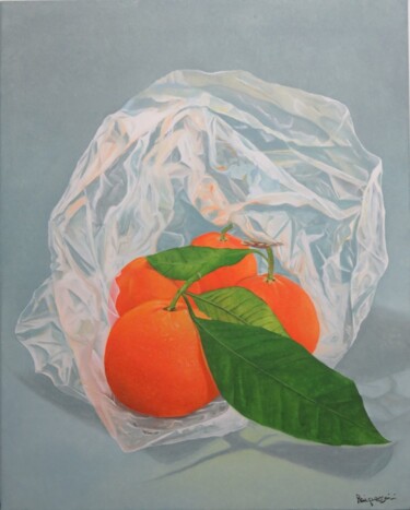 Pittura intitolato "Oranges" da Roi Passarini, Opera d'arte originale, Olio Montato su Telaio per barella in legno