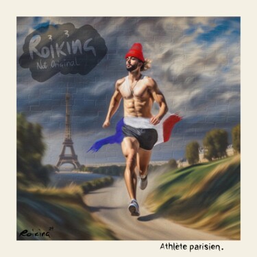 Peinture intitulée "Paris 2024" par Roiking, Œuvre d'art originale, Travail numérique 2D