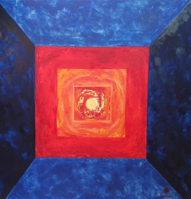 Картина под названием "Абстракция. Психоло…" - Анна Ройтман, Подлинное произведение искусства, Масло