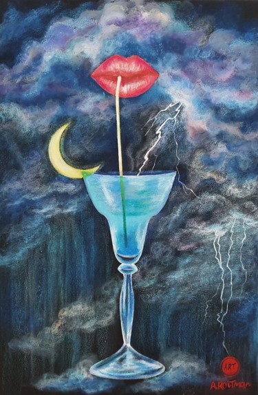 Картина под названием "Масляная пастель. О…" - Анна Ройтман, Подлинное произведение искусства, Пастель