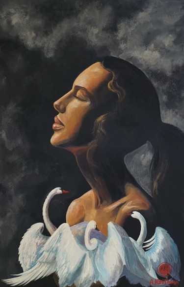 Картина под названием "Сюрреализм. Акрилов…" - Анна Ройтман, Подлинное произведение искусства, Акрил