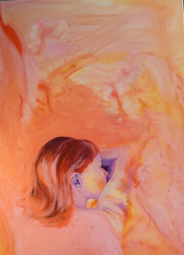 Malerei mit dem Titel "Dormir comme un bébé" von Roja, Original-Kunstwerk, Acryl