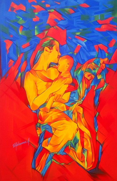 Malerei mit dem Titel "True love" von Rojalawrence.A Rojalawrence. A, Original-Kunstwerk, Öl