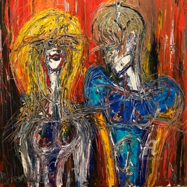 Painting titled "lovers exposed" by Rok Blenkuš, Original Artwork, Acrylic