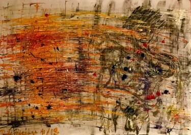 Malerei mit dem Titel "Hell is all around…" von Rok Blenkuš, Original-Kunstwerk, Acryl
