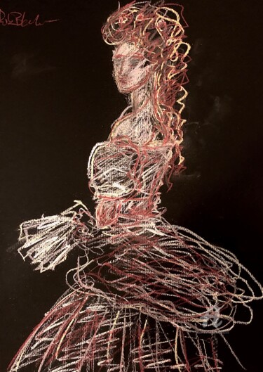 图画 标题为““The Empress Sisi”…” 由Rok Blenkuš, 原创艺术品, 粉彩