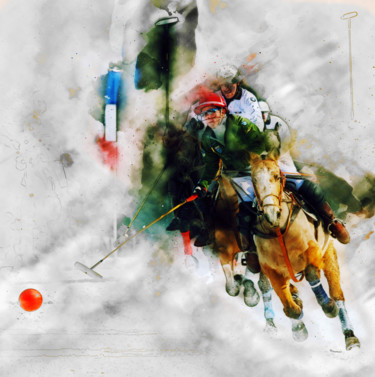 Photography titled "snow polo" by Roland Bouvier, Original Artwork