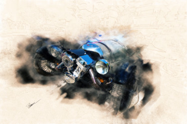 Photography titled "morgan 3 wheeler" by Roland Bouvier, Original Artwork, Digital Photography