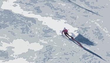 Photography titled "Skieur" by Roland Bouvier, Original Artwork