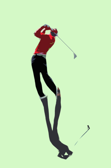 Photographie intitulée "green golf.jpg" par Roland Bouvier, Œuvre d'art originale, Photographie manipulée
