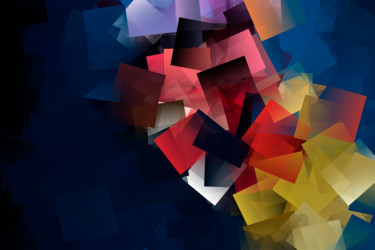 Photographie intitulée "Cubes de couleur.jpg" par Roland Bouvier, Œuvre d'art originale