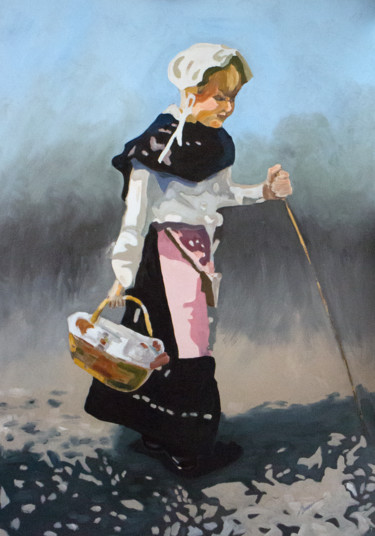 Peinture intitulée "countrygirl.jpg" par Roland Bouvier, Œuvre d'art originale, Huile