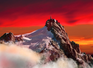 Fotografia intitolato "Aiguille du Midi" da Roland Bouvier, Opera d'arte originale