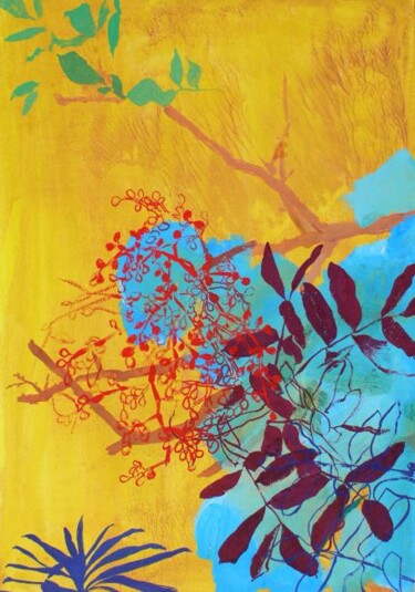 Peinture intitulée "plantes" par Roland Gschwind, Œuvre d'art originale, Huile