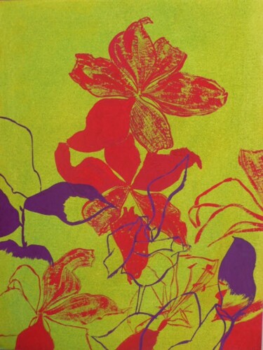 Peinture intitulée "plantes" par Roland Gschwind, Œuvre d'art originale