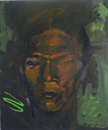 "Basquiat 2" başlıklı Tablo Roland Gschwind tarafından, Orijinal sanat, Petrol