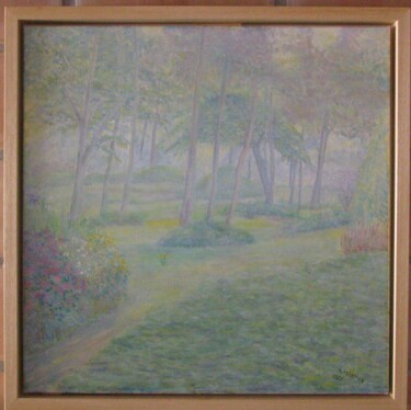 Painting titled "Park van Varengevil…" by Roland Heirman, Original Artwork, Oil Mounted on Wood Stretcher frame