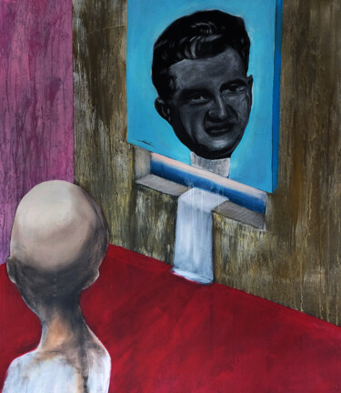 Painting titled "Ceaușescu Contre Jo…" by Roland-Henrich Gotschik, Original Artwork, Acrylic