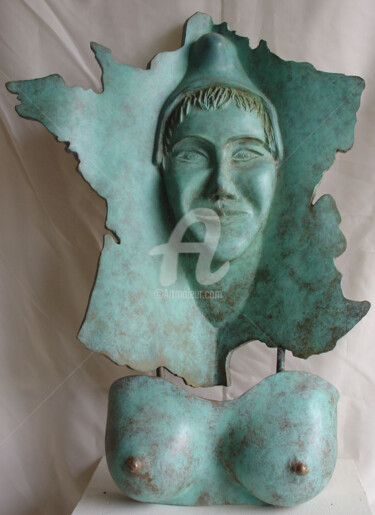 Sculpture intitulée "Marianne" par Issro, Œuvre d'art originale, Bronze