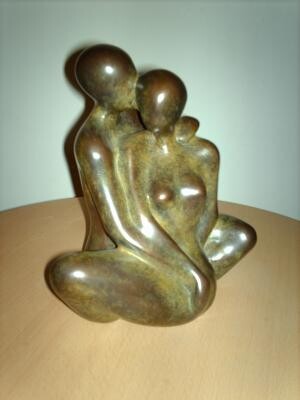 Sculpture intitulée "Etreinte 1" par Roland Saurel, Œuvre d'art originale