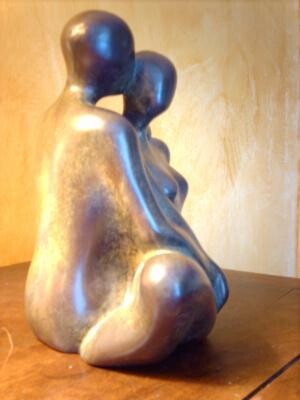 Sculpture intitulée "Etreinte 1" par Roland Saurel, Œuvre d'art originale