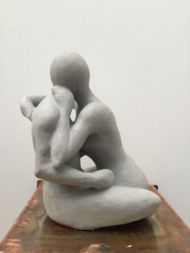Sculpture intitulée "Tête à tête" par Roland Saurel, Œuvre d'art originale, Métaux