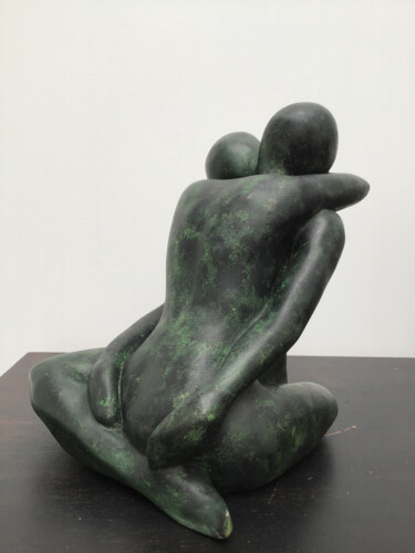 Sculpture intitulée "Elle est lui" par Roland Saurel, Œuvre d'art originale, Bronze