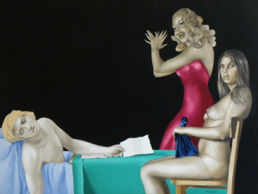 Painting titled ""Sans Paroles"" by Roland Delcol, Original Artwork, Oil