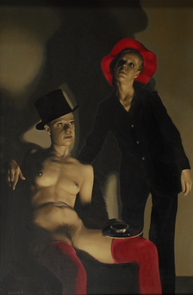 Ζωγραφική με τίτλο ""Sans Paroles"" από Roland Delcol, Αυθεντικά έργα τέχνης, Λάδι