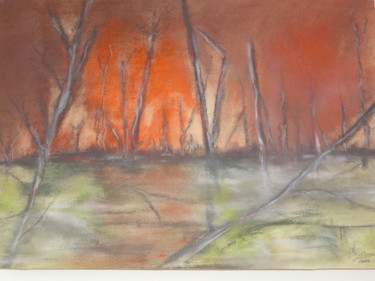 Painting titled "Apocalypse" by Rolande D'Hoye, Original Artwork, Pastel