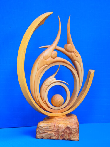 Sculpture intitulée "Polline" par Rolando Sampaolesi, Œuvre d'art originale, Bois