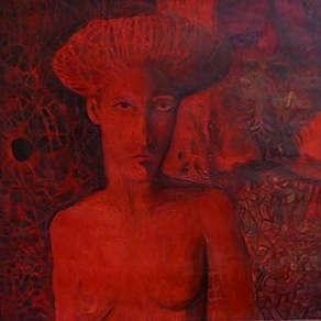 Arte digitale intitolato "Red woman" da Attanasio Rolando, Opera d'arte originale, Olio