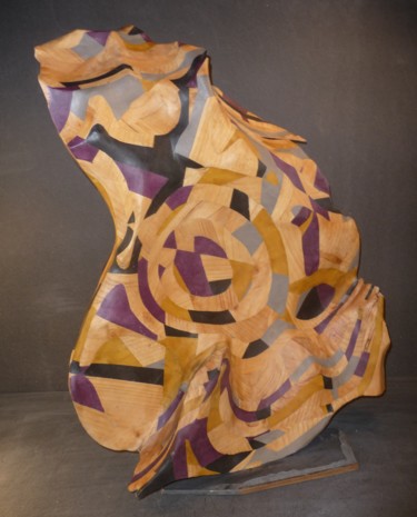 Sculpture intitulée "Spirale ensorcelée" par Roland Pinot, Œuvre d'art originale, Bois