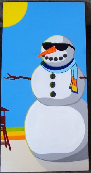 Digital Arts titled "Summer Snowman" by Rolladutch, Original Artwork