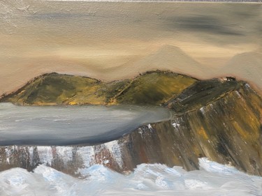 Pintura titulada "Montagne obscure" por Thomas Rollot, Obra de arte original, Oleo