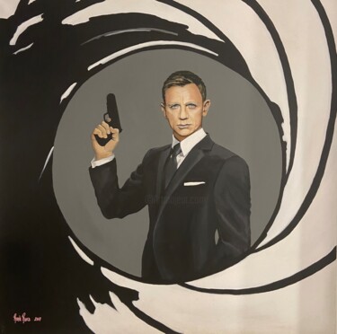 Painting titled "Bond" by Romà Roka, Original Artwork, Acrylic Mounted on Wood Stretcher frame