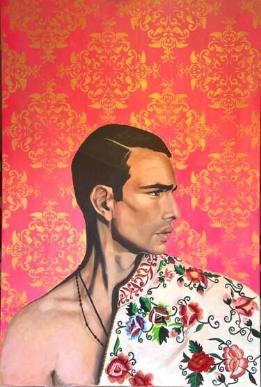 Malarstwo zatytułowany „The Toreador” autorstwa Romà Roka, Oryginalna praca, Akryl Zamontowany na Drewniana rama noszy