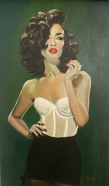 Malarstwo zatytułowany „Miss Vega” autorstwa Romà Roka, Oryginalna praca, Akryl