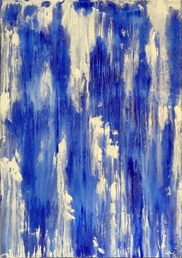 Картина под названием "Sky" - Romain Bellet, Подлинное произведение искусства, Акрил Установлен на Деревянная рама для носил…