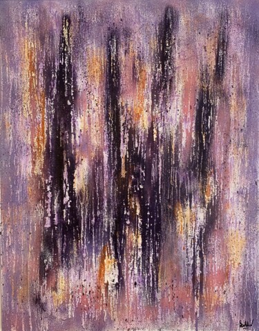 Картина под названием "Words 1" - Romain Bellet, Подлинное произведение искусства, Акрил Установлен на Деревянная рама для н…