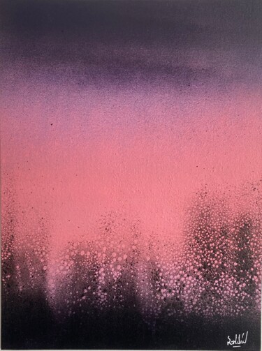 Картина под названием "Minimalism Sunset II" - Romain Bellet, Подлинное произведение искусства, Акрил Установлен на картон