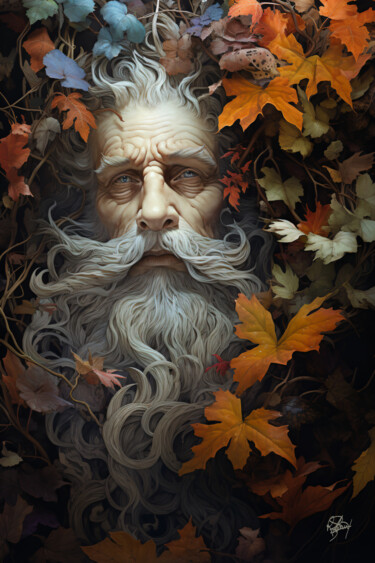 Arte digital titulada "The Arboreal Man" por Romain Bonnet, Obra de arte original, Pintura Digital