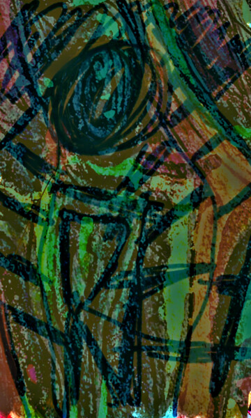 Digitale Kunst mit dem Titel "BRUIYER" von Romain Cots, Original-Kunstwerk, Digitale Malerei