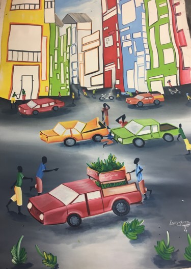 Painting titled "Urbanisation" by Vasty B., Original Artwork