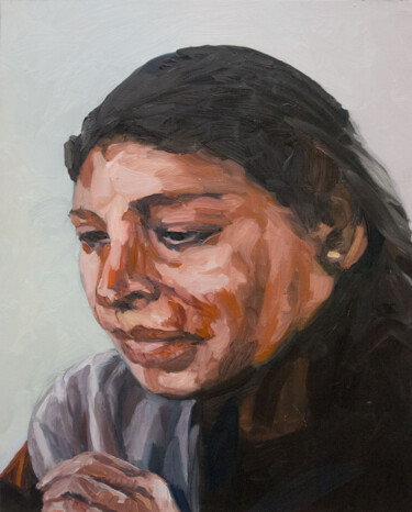 Peinture intitulée "Woman from Peru." par Romain Héjé, Œuvre d'art originale, Huile